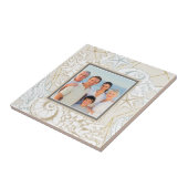 シーセエレガントルビーチマリーンパーソナライズされた写真 タイル (側面)