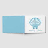 シーセエレガントルブルー航海のビーチ結婚式 ゲストブック (全面)