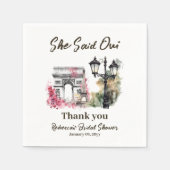 シーセドオイ パリ ブライダルシャワー パリジャンブランシュ スタンダードカクテルナプキン (正面)