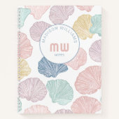 シーセモダンルカラフルカスタムモノグラム沿岸 ノートブック (正面)