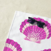 シーセモダンル航海のピンクシェルビーチ ビーチタオル (インサイチュ)