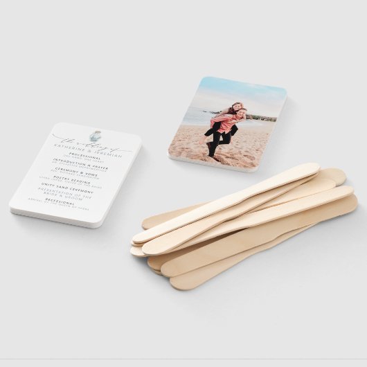 シーセモダンル航海のフォト結婚式 プログラム ハンドファン (組立なし)