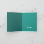 シーセルとハート、ビーチ結婚式 サンキューカード (内部)