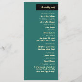 シーセルとハート、ビーチ結婚式 プログラム (裏面)