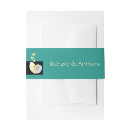 シーセルとハート、ビーチ結婚式 招待状ベリーバンド