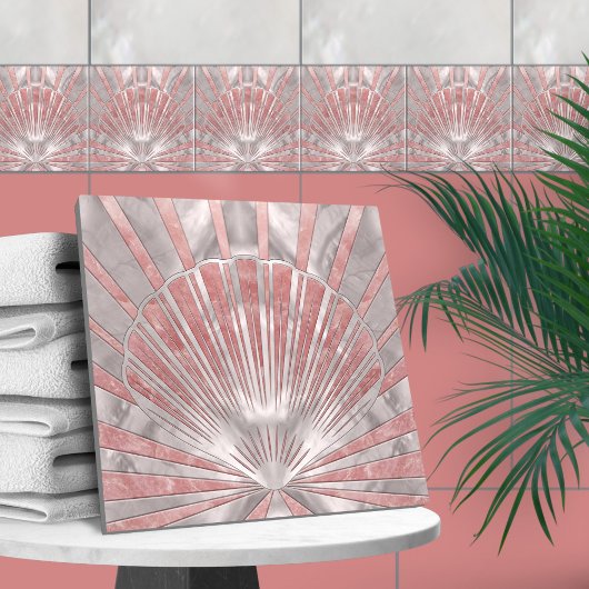 シーセルアールデコ-バラクォーツとパール タイル