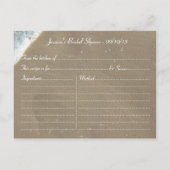 シーセルハートビーチブライダルシャワーレシピカード インビテーションポストカード (裏面)