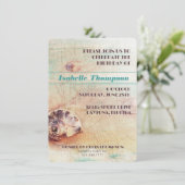 シーセルビーチコラージュ誕生日パーティーの招待 招待状 (スタンド正面)