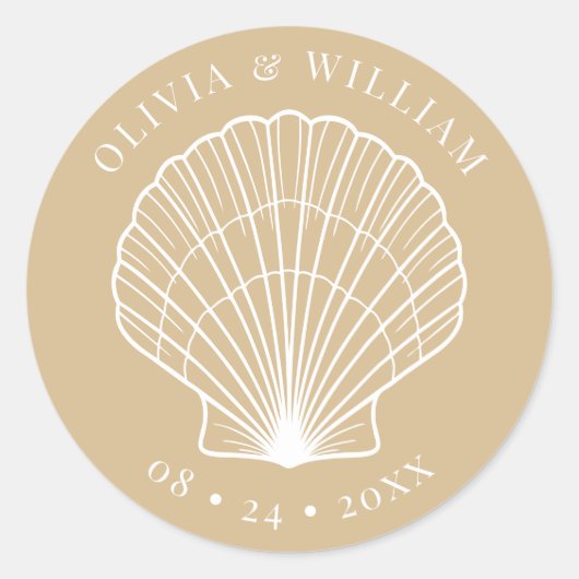 シーセルビーチコースタルベージュ結婚ズ ラウンドシール (正面)
