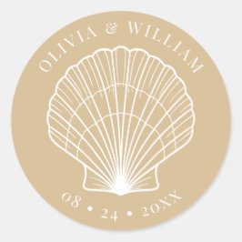シーセルビーチコースタルベージュ結婚ズ ラウンドシール