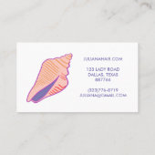 シーセルビーチシックエレガントパープルピンク 名刺 (裏面)