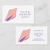 シーセルビーチシックエレガントパープルピンク 名刺 (正面/裏面)