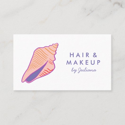 シーセルビーチシックエレガントパープルピンク 名刺 (正面)