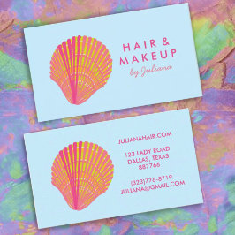 シーセルビーチシックエレガントピンクブルー 名刺