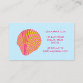 シーセルビーチシックエレガントピンクブルー 名刺 (裏面)