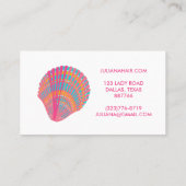 シーセルビーチシックエレガントピンク&ブルーエ 名刺 (裏面)