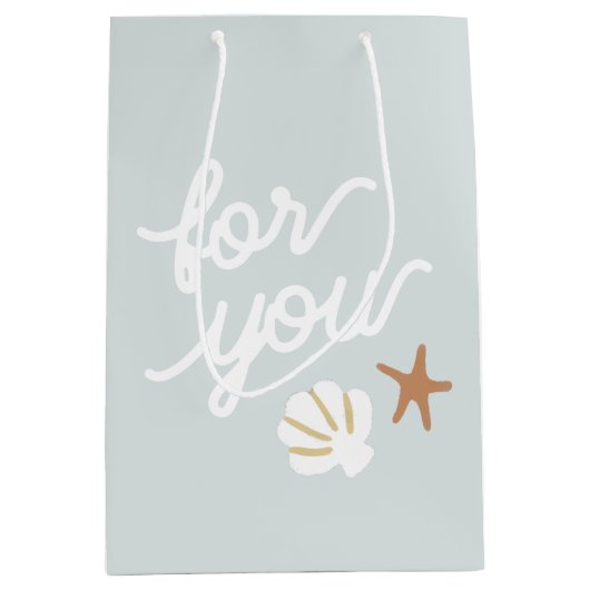 シーセルビーチスターフィッシュありがとう「for You」パーティー ミディアムペーパーバッグ (正面)