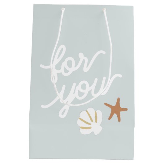 シーセルビーチスターフィッシュありがとう「for You」パーティー ミディアムペーパーバッグ (裏面)