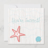 シーセルビーチパーティの招待状 招待状 (裏面)