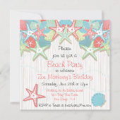 シーセルビーチパーティの招待状 招待状 (正面)