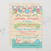 シーセルビーチブライダルシャワー招待状 招待状 (正面/裏面)