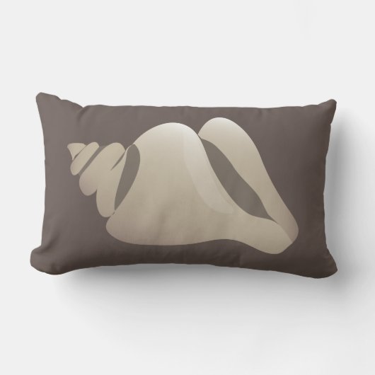 シーセルビーチブラウン&ホワイト ランバークッション (正面)