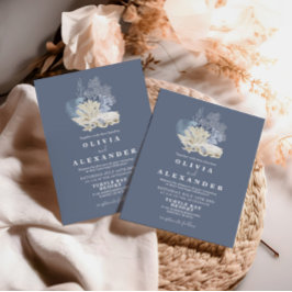 シーセルビーチブルー結婚式招待状 招待状