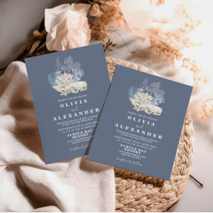 シーセルビーチブルー結婚式招待状 招待状