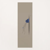 シーセルビーチモダンベージュブラウンブルーリラックス詩 ヨガマット (正面)