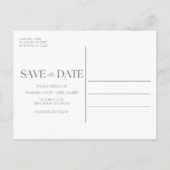 シーセルビーチ目的地の結婚式の日付を保存 案内ポストカード (裏面)