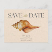 シーセルビーチ目的地の結婚式の日付を保存 案内ポストカード (正面)