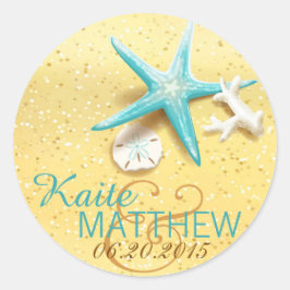 シーセルビーチ目的地ウェディングラベル ラウンドシール