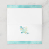 シーセルビーチ結婚テーマの折り畳み座席表 プレイスカード (外部開封)