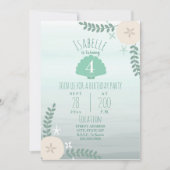 シーセルビーチ誕生日パーティーの招待 招待状 (正面)