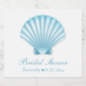 シーセルブライダルシャワーブルーターコイズ 航海の スパークリングワインラベル (シングルラベル)