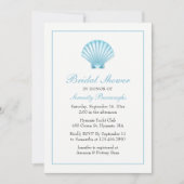 シーセルブライダルシャワーブルー航海のビーチコースト 招待状 (正面)