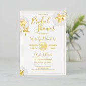 シーセルモダンブライダルシャワー 箔招待状 (立ち正面)