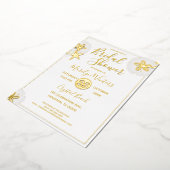 シーセルモダンブライダルシャワー 箔招待状 (回転した状態)