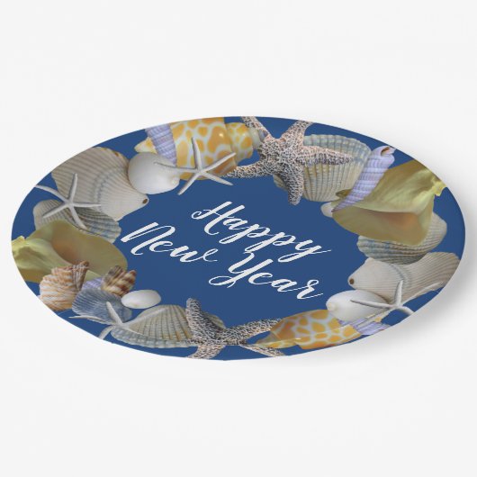 シーセルリースビーチパーティー新年 ペーパープレート (アングル)
