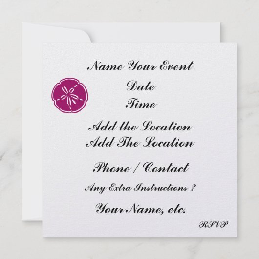 シーセル招待状- SRF 招待状 (裏面)