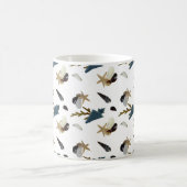 シーセル海ビーチ熱帯海航海の岸 コーヒーマグカップ (中央)