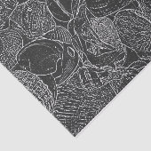 シーセル海ビーチ白黒スケッチアート 薄葉紙 (詳細)