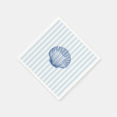 シーセル絵を描沿岸航海のストライプ スタンダードカクテルナプキン (角)