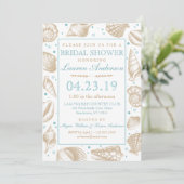 シーセル航海のビーチ結婚式 | ブライダルシャワー 招待状 (スタンド正面)