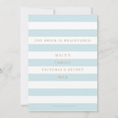 シーセル航海のビーチ結婚式 | ブライダルシャワー 招待状 (裏面)