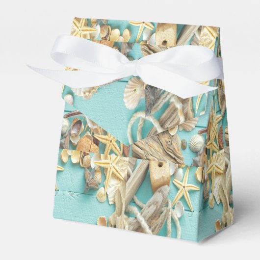 シーセル，ヴィンテージ，コラージュ，ターコイズ，シック，トレンディー,おもしろい フェイバーボックス (正面サイド)