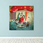 シーセーラーキツネネストアンドバーズ キャンバスプリント (インサイチュ (ウッドフロア))