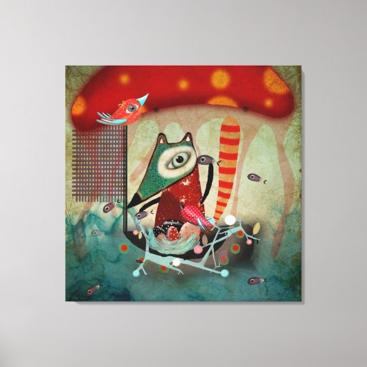 シーセーラーキツネネストアンドバーズ キャンバスプリント (正面)