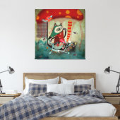 シーセーラーキツネネストアンドバーズ キャンバスプリント (インサイチュ (寝室))