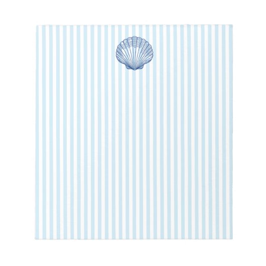 シーセ絵を描ル航海のズブルーストライプ名門私立校風の ノートパッド (正面)